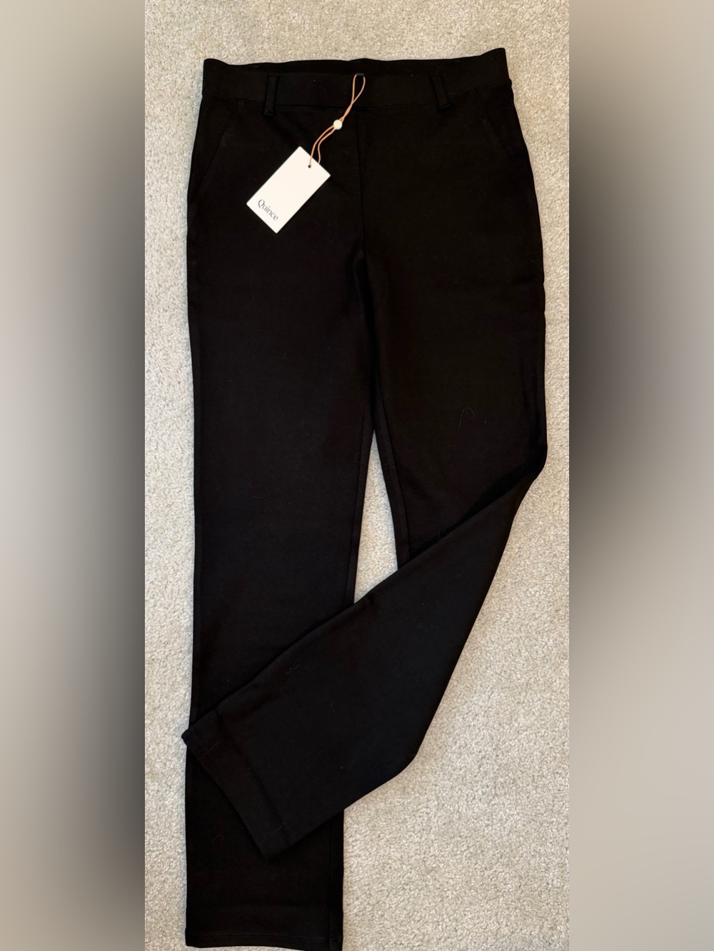 Quince Ultra-Stretch Pinterest Straight Leg Pant Black